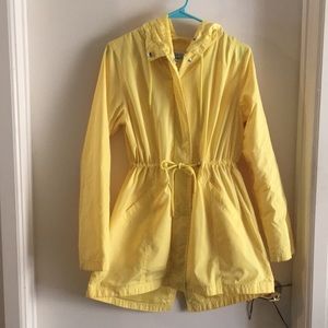 Yellow rain jacket